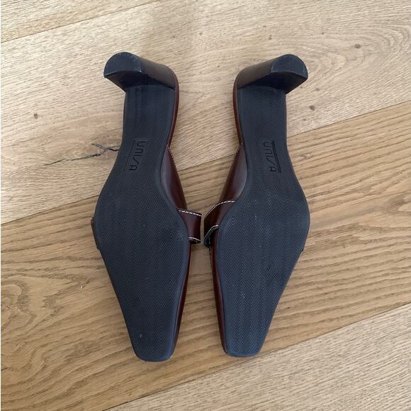 Unisa - Leticia Low Heel Buckle Mules in Dark Brown - Picture 5 of 5